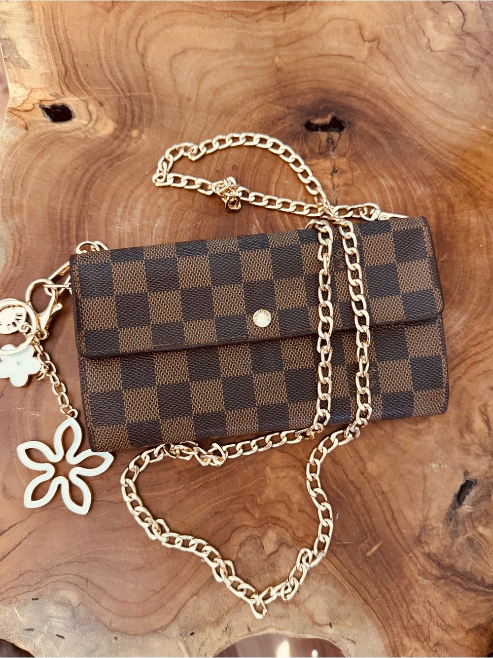 Just In 🔥 Louis Vuitton DAMIER Sarah wallet vintage converted Crossbody b+ - Picture 3 of 17
